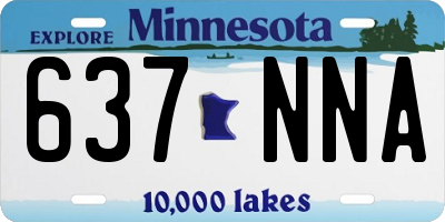 MN license plate 637NNA