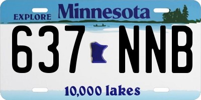 MN license plate 637NNB