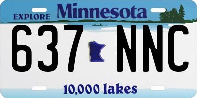 MN license plate 637NNC