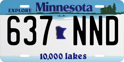 MN license plate 637NND