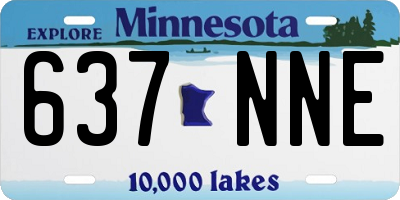 MN license plate 637NNE