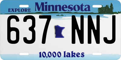 MN license plate 637NNJ