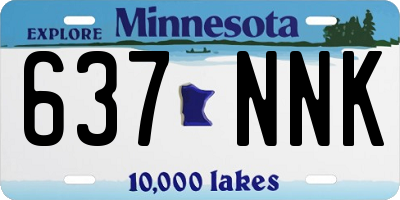 MN license plate 637NNK