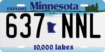 MN license plate 637NNL