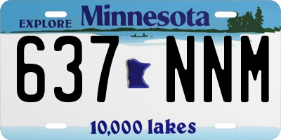 MN license plate 637NNM