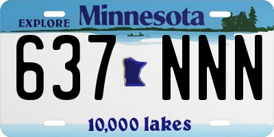 MN license plate 637NNN
