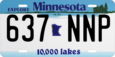 MN license plate 637NNP