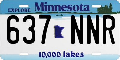MN license plate 637NNR