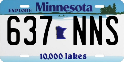MN license plate 637NNS