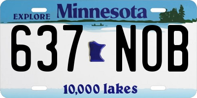 MN license plate 637NOB