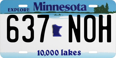 MN license plate 637NOH