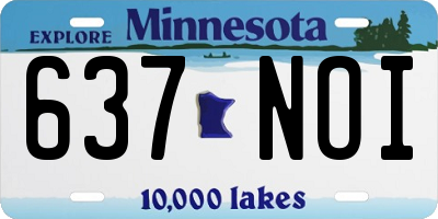 MN license plate 637NOI