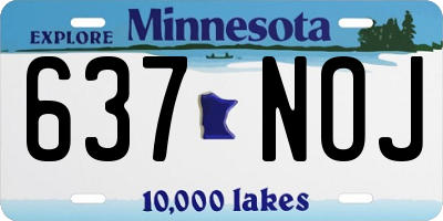 MN license plate 637NOJ
