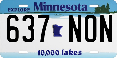 MN license plate 637NON