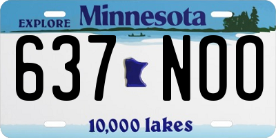MN license plate 637NOO