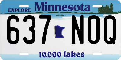 MN license plate 637NOQ
