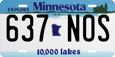 MN license plate 637NOS