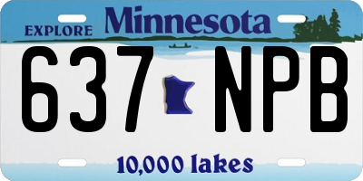MN license plate 637NPB