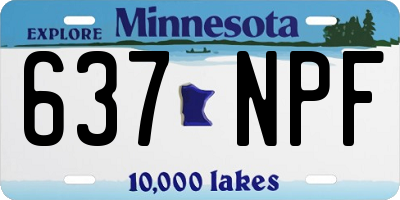 MN license plate 637NPF