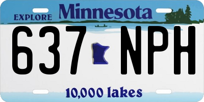 MN license plate 637NPH