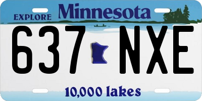 MN license plate 637NXE