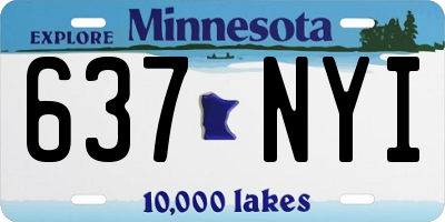MN license plate 637NYI