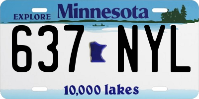 MN license plate 637NYL