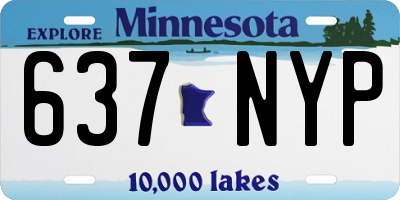 MN license plate 637NYP