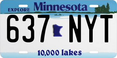 MN license plate 637NYT