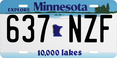 MN license plate 637NZF