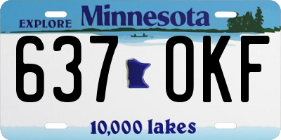 MN license plate 637OKF