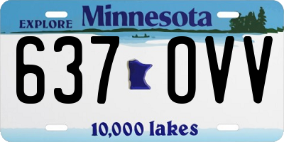 MN license plate 637OVV