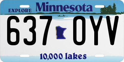 MN license plate 637OYV