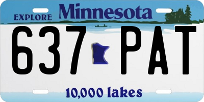 MN license plate 637PAT