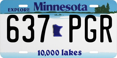 MN license plate 637PGR