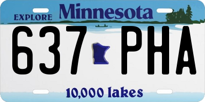 MN license plate 637PHA