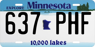 MN license plate 637PHF