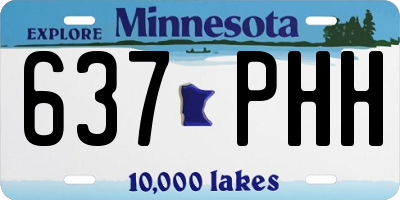MN license plate 637PHH