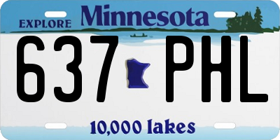 MN license plate 637PHL