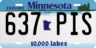 MN license plate 637PIS