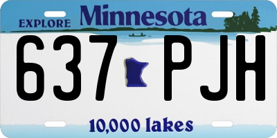 MN license plate 637PJH