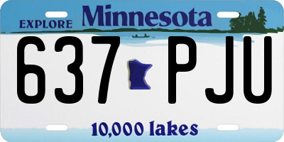 MN license plate 637PJU