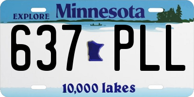 MN license plate 637PLL