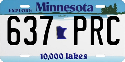 MN license plate 637PRC