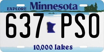 MN license plate 637PSO