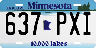 MN license plate 637PXI