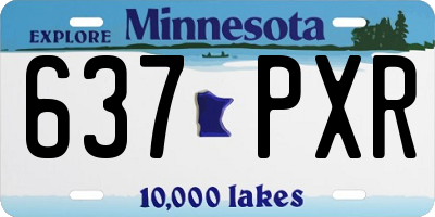 MN license plate 637PXR