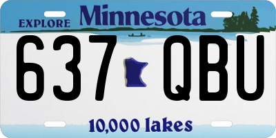 MN license plate 637QBU