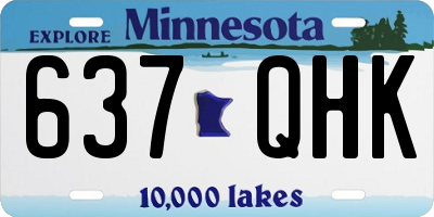 MN license plate 637QHK