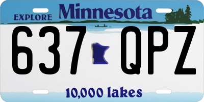 MN license plate 637QPZ